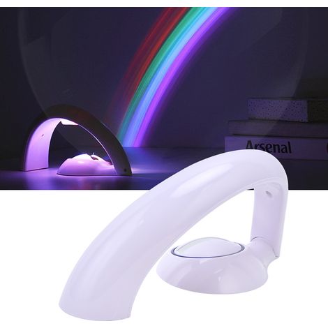 Veilleuse projecteur arc-en-ciel créative avec sept couleurs changeantes, projecteur romantique pour la chambre (1/5)