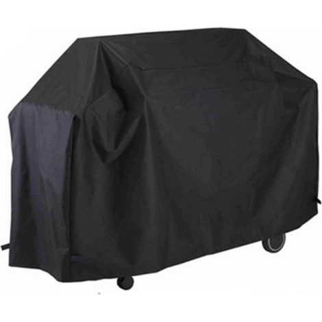 Housse de barbecue - Housse imperméable - Housse anti-poussière - Housse universelle - Protection pour four - Barbecue - Grille - 170 x 61 x 117 cm - Noir - Tissu Oxford noir (1/5)