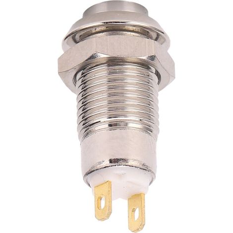 Interrupteur à Bouton-poussoir Résistant à L'eau, Interrupteur de Démarrage Autobloquant en Métal 3 V 8 Mm, Anti-Résistant, Résistant à la Pression, avec Base Ignifuge, pour (1/5)