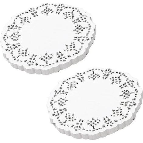 Napperons en papier dentelle, 200 pièces, sets de table ronds décoratifs de 11,5 cm, doublures pour gâteaux, desserts et pâtisseries. (1/5)