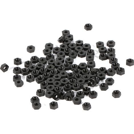 100pcs M2 M3 M4 Plastic Nylon Hex male Female Female Spacer Round Head Screw Nut