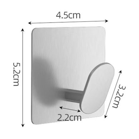 Lot de 6 crochets adhésifs pour serviettes, ultra-résistants (charge maximale : 7 kg), sans perçage. Idéaux pour salle de bain, douche, cuisine, camping-car, dortoir ou appartement. Acier inoxydable é (1/5)