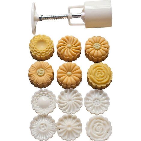 Ensemble de moules à gâteaux de lune chrysanthèmes, accessoires pour moules à biscuits faits maison (1/4)