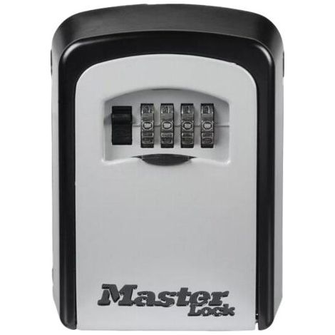 Master Lock – Coffre à clés mural en aluminium – Serrure à combinaison 4 chiffres – Dimensions 11,9 x 8,5 x 3,6 cm – Résistant aux intempéries - S274222