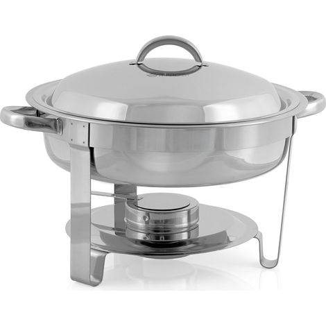 Zelsius Piatto chafing in acciaio inox, 4,5 litri, rotondo