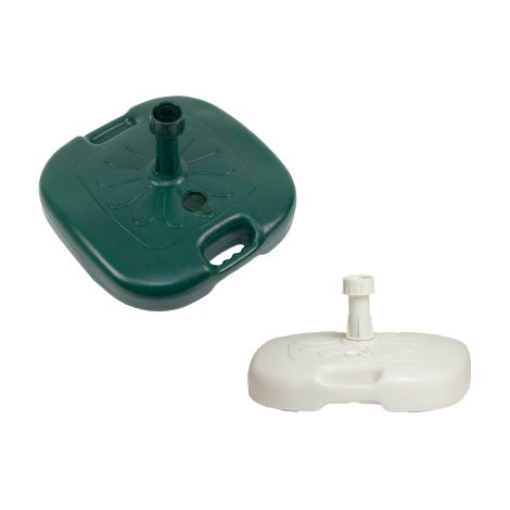 Pied de parasol en PVC remplissable – Pour poteaux de 22 à 35 mm – Résistant aux intempéries – Base stable pour extérieur