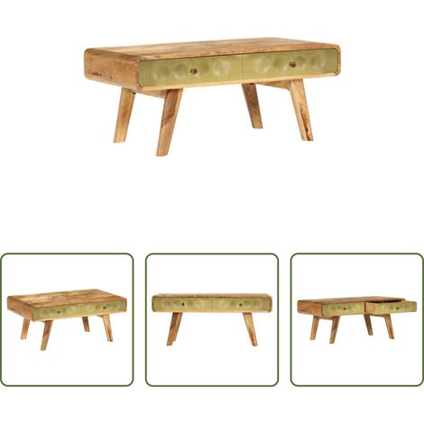 Bois de manguier - Table basse Bois de manguier massif 90x50x40 cm (1/5)