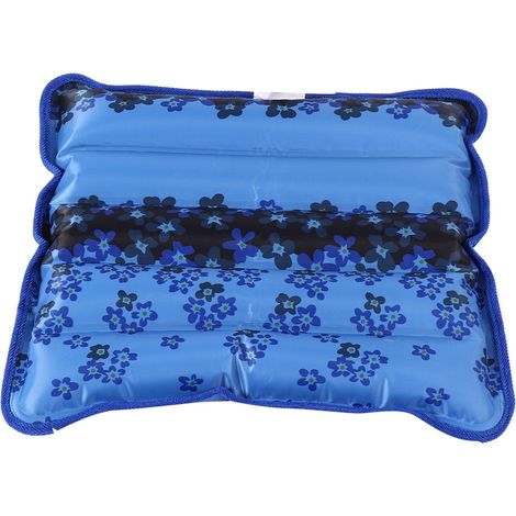 Oreiller de glace épais, oreiller d'eau souple, oreiller rafraîchissant pour la maison et les voyages (3636cm, bleu foncé) (1/5)