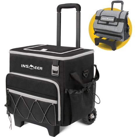 Kühltasche mit Rollen 40L faltbar wasserdicht für Strand Camping Einkauf (1/5)