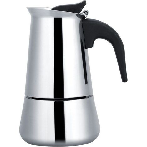 Cafetière de Cuisinière, Percolateur à Expresso en Acier Inoxydable Portable, Ustensile de Cuisson Polyvalent avec Poignée Ergonomique Isolée à la Chaleur, Induction Compatible, Idéal pour les (1/4)