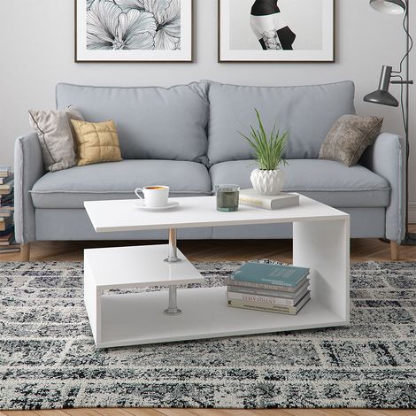 Couchtisch Guillermo, Weiß, 91 x 52,6 cm, Vicco (1/5)