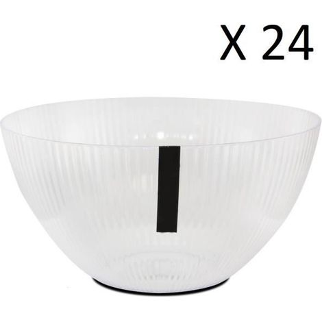 Lot de 24 saladier, bol de service - Diamètre 25.5 x Hauteur 13 cm -JUANIO