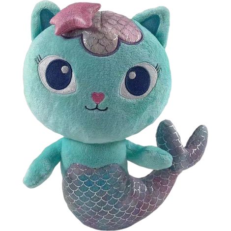 25cm peluche chat poisson en coton PP doux, jouet animal rembourré mignon pour décoration maison enfant (1/5)