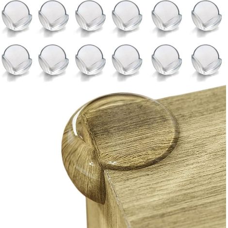 Lot de 12 protections d'angle transparentes pour meubles, protège-bords et coins de table (1/3)