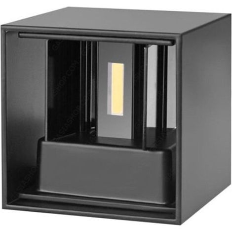 TRADE SHOP - Applique Lampada Muro Doppio Led Cob 12w Fascio Regolabile Cambia Colore Cct 3in1 Es46-3c - Nero (1/5)