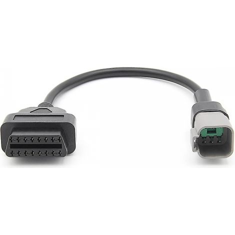 BEBUSINGOTO Adaptador de cable de diagnóstico OBD2 de 6 pines a 16 pines, escáner OBDII de repuesto para herramientas de motocicleta CAN AM ATV UTV (1/5)