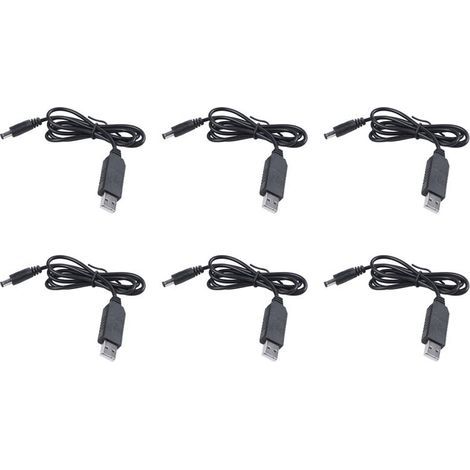 6X USB 5V A 12V 2.1mm X 5.5mm Convertisseur de Module Connecteur Male Prise de Cable D' de Jack, Cable USB Vers -1 M (5 V A (1/5)