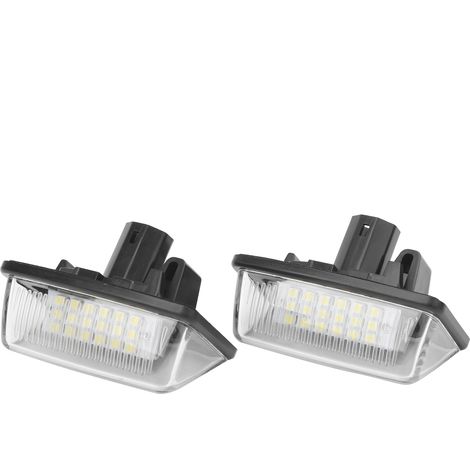Lot de 2 éclairages LED pour plaque d'immatriculation, 6500K, faible consommation, compatibles avec Corolla/Crown/Starlet (1/5)