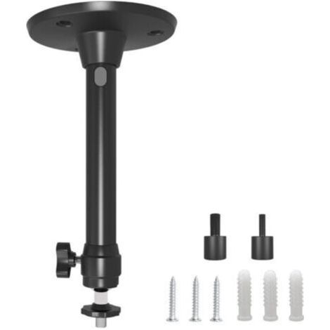 Projector Ceiling Mount, 3KG Load Support - 17CM 360° Rotation - Universal Aluminum Ceiling Wall Mini Projector Bracket, Black (1/5)