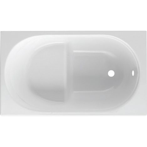 Guscio vasca rettangolare mod. giada con seduta cm. 105 x 70  s/pannello