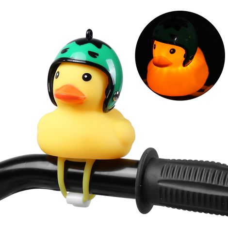 Accessoires pour vélo et moto Yellow Duck avec casque, avertissement lumineux et sonore (Green Giant) (1/5)
