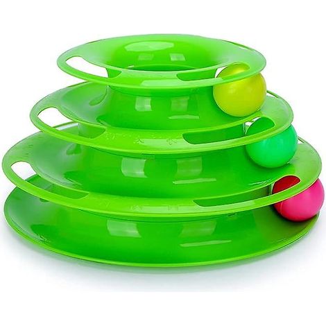 jouets Interactifs Pour Chat, Couloir Triple En Plastique, Tunnel Triple En Plastique Avec Balle Jouet, Jouets Pour Chat De Compagnie (24.513.51 (1/5)