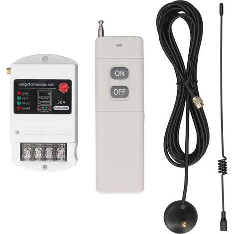 Commutateur à distance sans fil 1 Phase 30A 5000m longue portée RF pour porte de Garage pompe à eau moteur lumière ferme Agriculture AC220V ≤3.5KW (1/5)