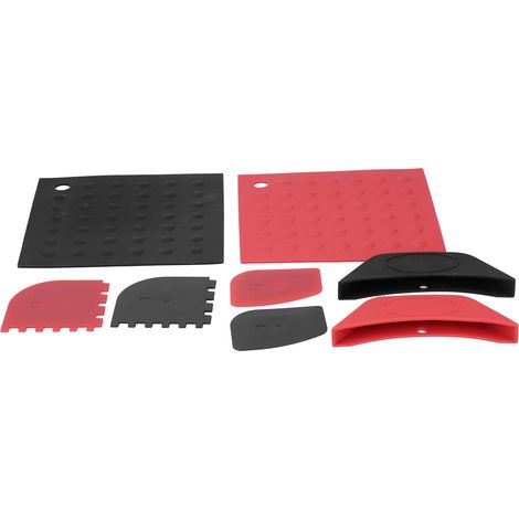 8 Pièces Porte-Poêle et Grattoir en Silicone Anti-Brûlure pour Cuisine (1/5)
