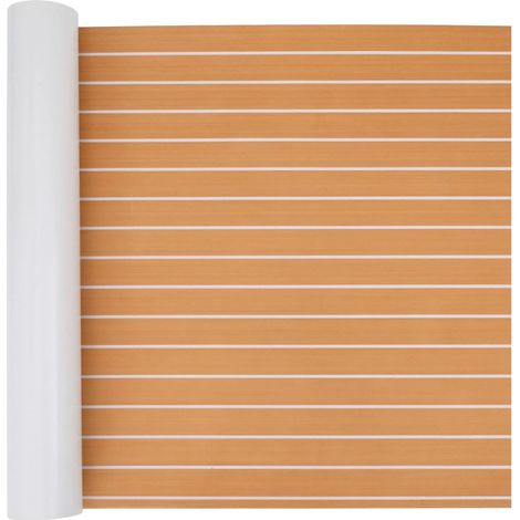 Tapis de bateau Rayé Marron et blanc 240 x 90 cm EVA (1/5)