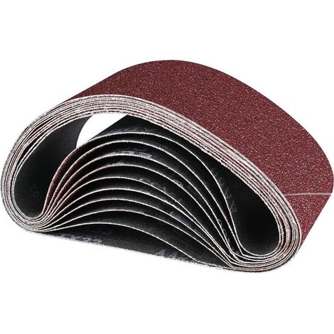 10PCS Bande Abrasive 75 x 457 mm (60/80/100/120/240) Mixed Grit (1/5)