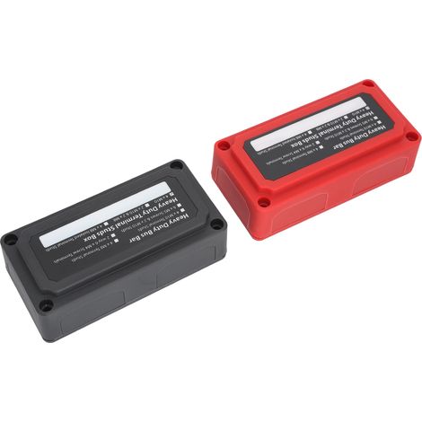 paire de boîtes de jonction pour barres omnibus 200 A, 4 goujons M10 3/8 po, bornier pour barres omnibus pour voitures, camping-cars, camions, yachts, 12 à 48 V CC (1/5)