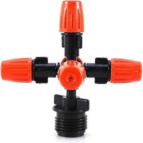 Garden Sprinkler Irrigation Mist Fog 5-Head Nozzle Spray 1/2 " Mounting Adapter (1/5)