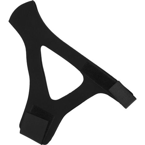 Ceinture anti-ronflement triangulaire, aide au sommeil, support de menton, outil de nuit pour arrêter de ronfler, couleur noire. (1/5)