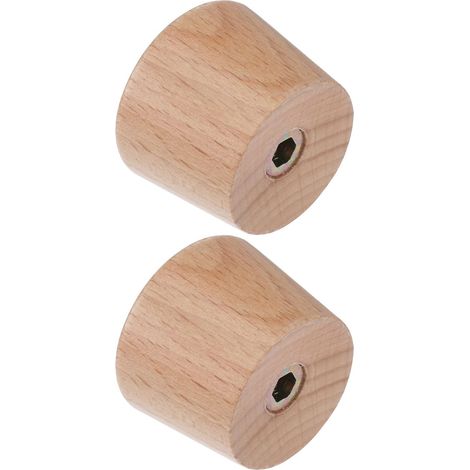 2 Stück Holz Topfdeckelgriff aus Buchenholz Einfache Montage und Reinigung Kreatives Design mit Universeller Passform für Küchentöpfe und Pfannen (1/5)