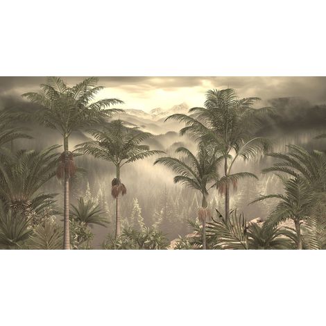 Papier peint panoramique - Forêt Tropicale - 130 cm x 69 cm (1/2)