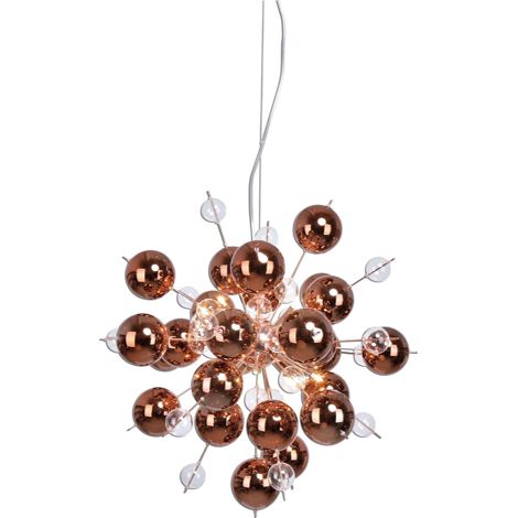 Naeve EXPLOSION Plafonnier sphérique 65 cm en cuivre 10 ampoules G9