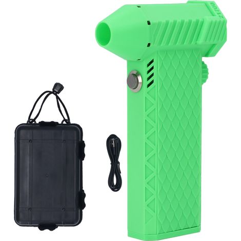 Jet ventilateur souffleur d'air 25 m/s 110000 tr/min sans brosse à main Duster nettoyeur de poussière sans fil pour clavier maison voiture nettoyage vert (1/5)
