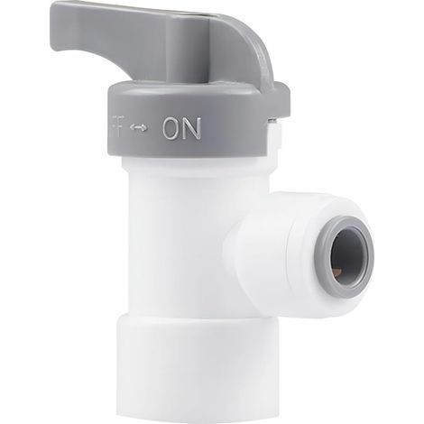 3 Pièces 1/4" Valve d'osmose Inverse, Raccords de Filtre à Eau, Valve de Réservoir, Connecteur de Robinet, Refrigerateur Tuyau Connecteur (1/5)
