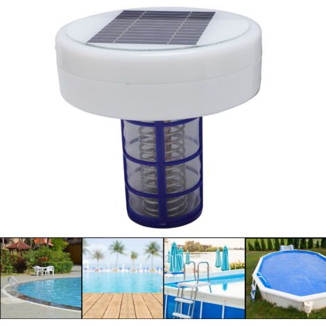 Purificateur D'eau De Piscine Ioniseur Flottant Cuivre Filtre Anti-Algue Nettoyage Solaire