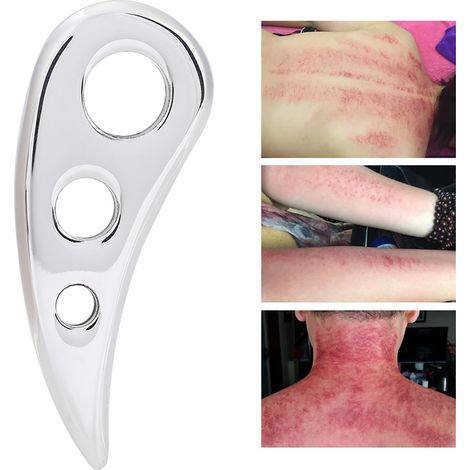 Plaque de Gua Sha en Acier Inoxydable pour Détente Musculaire et Bien-être (1/5)