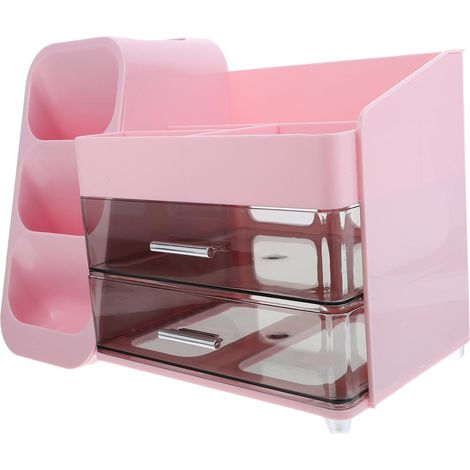 Organisateur de Maquillage Boîte de Rangement Cosmétique avec Compartiments pour Salle de Bain Chambre et Coiffeuse (1/5)