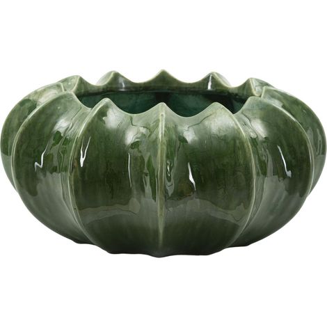 Cachepot Cactus largo in ceramica verde (1/5)