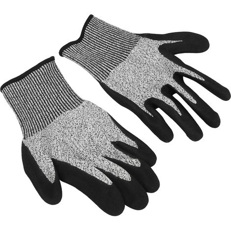 Guantes de trabajo de HPPE resistentes a cortes, clase de protección 5, protección contra cortes para jardinería. (1/5)