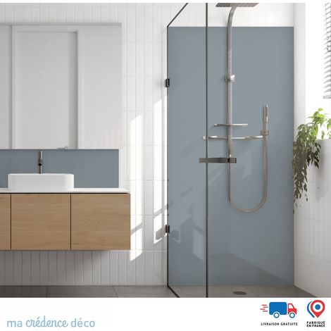 Panneau de douche : Gris argent - Alu composite - 100 - 245 (1/3)