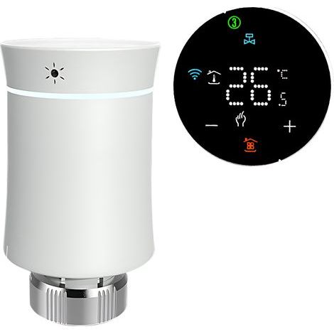 Thermostat de radiateur intelligent BRT-100 pour climatiseur et WiFi avec contrôle par application, écran tactile numérique LED, économie d'énergie, thermostat programmable 5+2 (passerelle de t