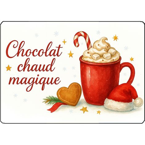 Planche à découper en verre chocolat chaud magique (1/2)