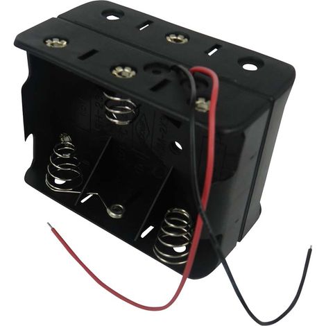 Porte-pile 6 x RS PRO C, raccordement Fils ( Prix pour 1 )