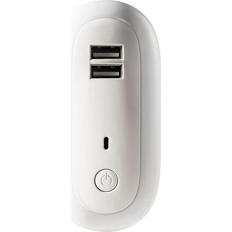 Les veilleuses se branchent sur la lampe de chevet LED murale avec 2 Ports de charge USB luminosité réglable pour chambre d'enfant (1/5)