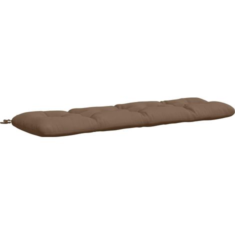Coussin de banc VIANEN 100 % polyester Taupe 150 x 40 x 12 cm vidaXL