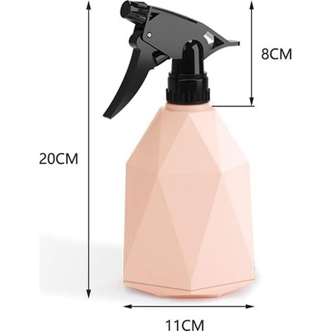 Spruzzatore a pressione per fiori, spruzzatore staccabile per piante in vaso, bonsai, giardino, fiori e piante (600 ml, rosa) (1/4)